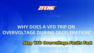 Why does a VFD trip on overvoltage during deceleration?