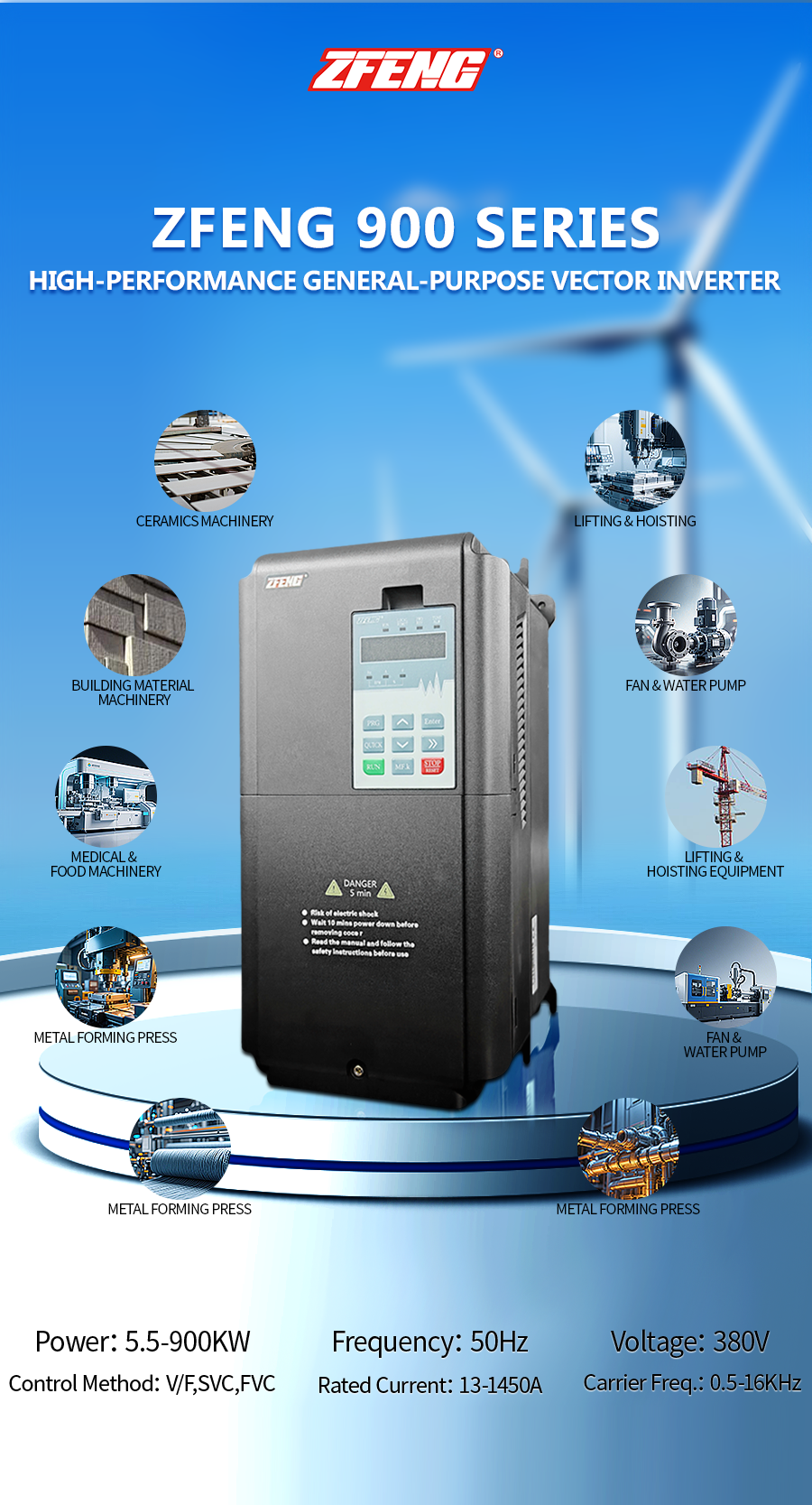 5.5-800KW High-Performance Variable Frequency Drive Inverter Energy ...