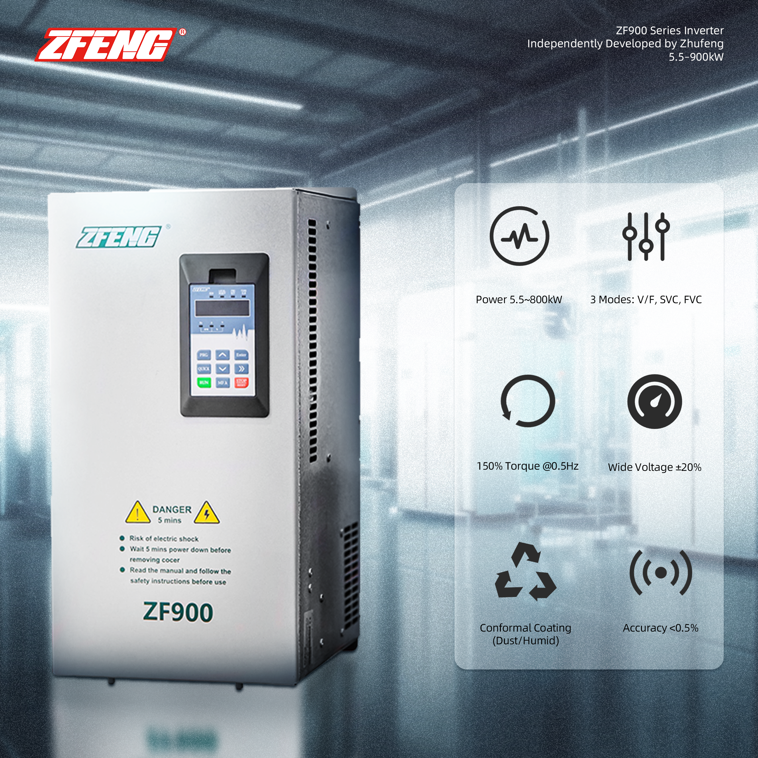 ZFENG ZF900 Series High-Performance Vector VFD